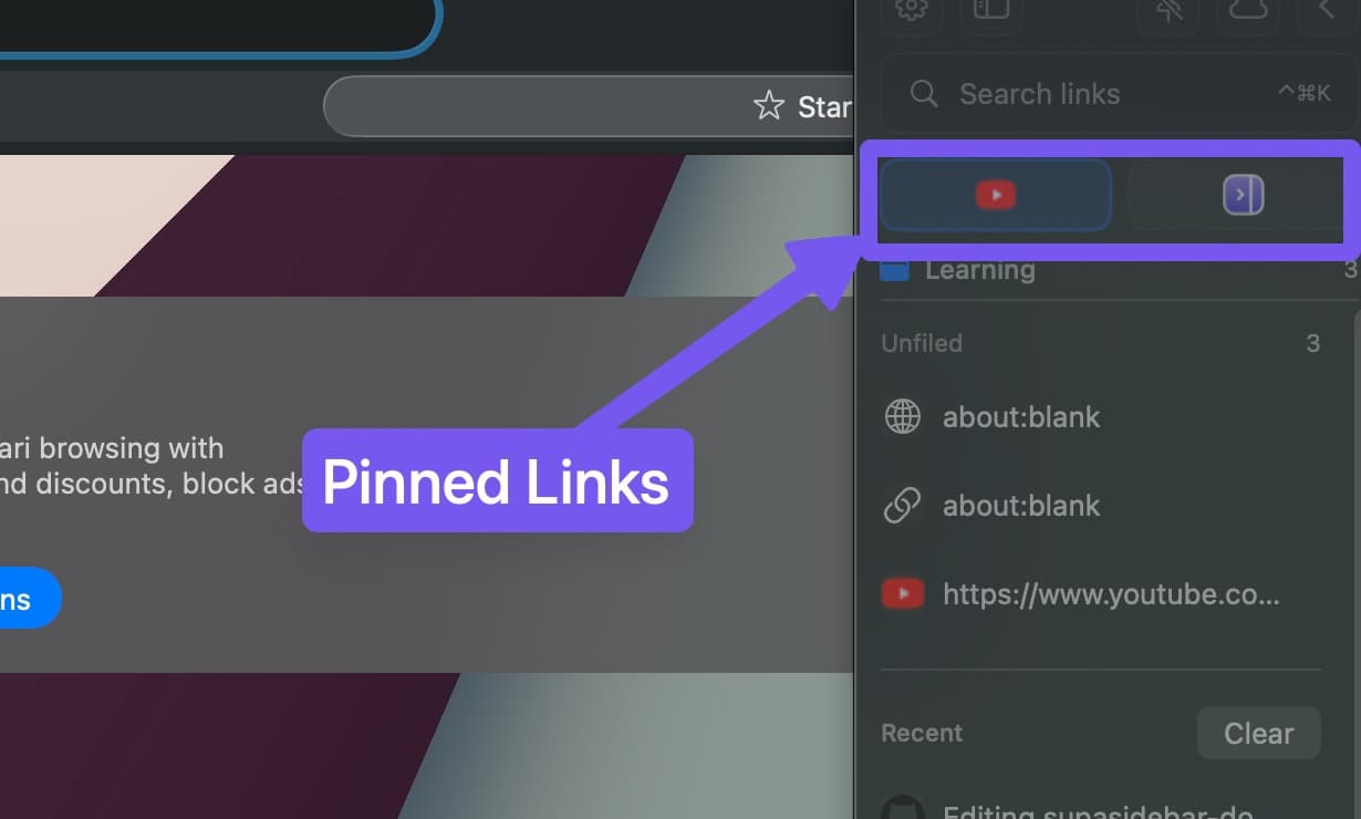 Pinned Links